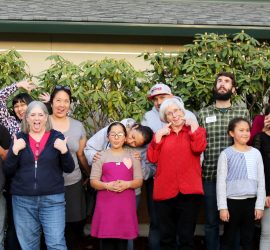 Group photo of Tech Tales families and staff